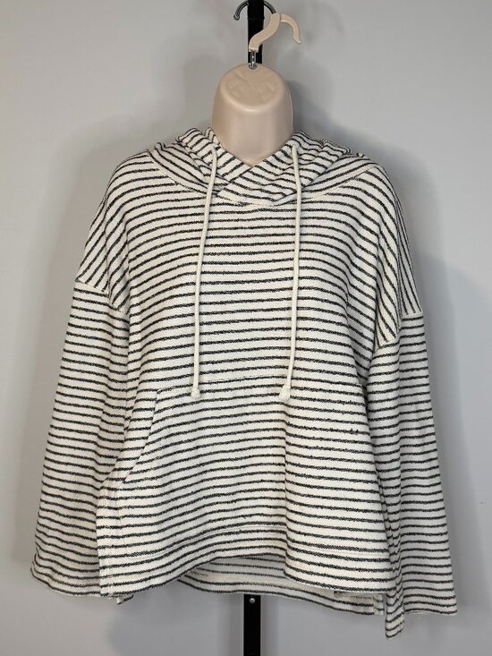 Billabong Tops - Billabong White Striped Hoodie Tops - Size L